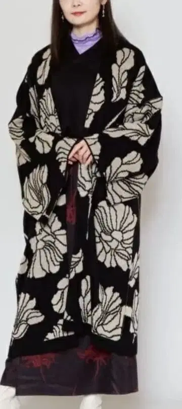 와모노야 카야 긴팔 롱 가디건