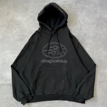 나이스고스트클럽 후드티 구제 의류 M 로고 자수 한국 M 블랙 18036