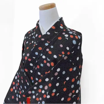 도트 무늬 국화 가로꽃 도트 코몬 기모노 071t