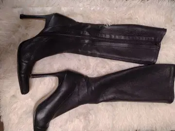 긴자 카네마츠 블랙 롱 부츠 23.5cm