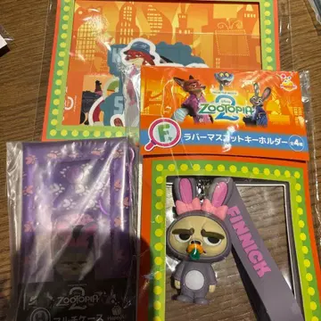 3개 세트 주토피아 피닉 러버 마스코트 키링