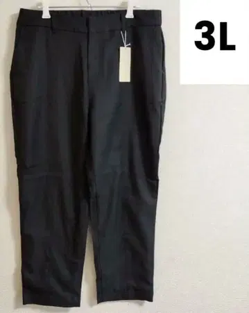 빅 사이즈 3L 테이퍼드 팬츠 캐주얼 팬츠 면 100% 블랙