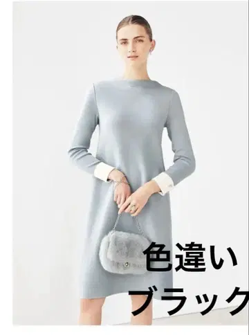 폭시 그레이스울 레터F 42319 블랙 사이즈 38