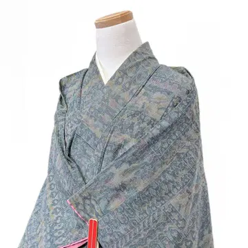 코몬 세미 앤티크 당화 무늬 추상 무늬 기모노 071t