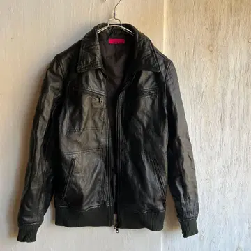 블랙 가죽 자켓 양가죽