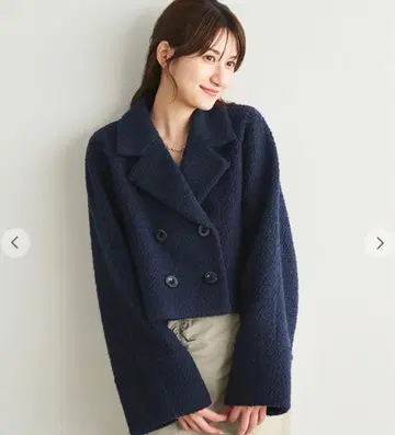 COCO DEAL 코코딜 보아울 숏코트 네이비 사이즈 2