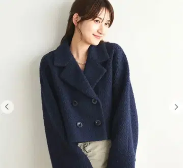 COCO DEAL 코코딜 보아울 숏코트 네이비 사이즈 2