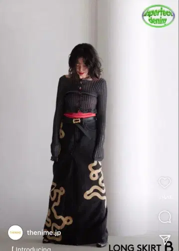 thenime 데님 스커트 the nime