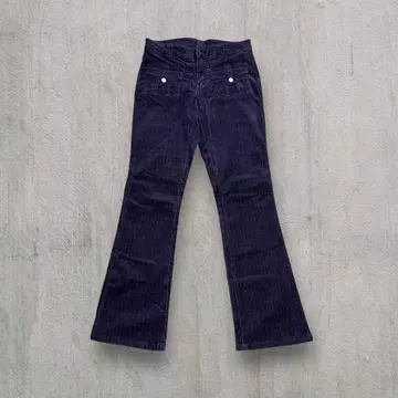 00s Y2K 플레어 코듀로이 팬츠 네이비 구제 의류