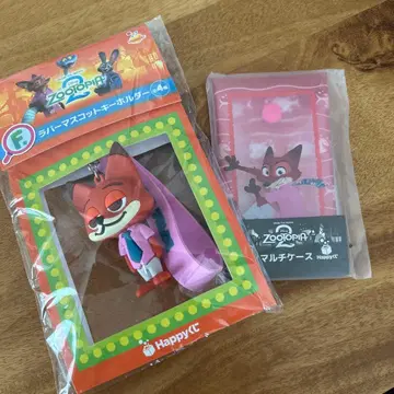 주토피아 닉 해피 복권 f 러버 마스코트 키링 멀티 케이스