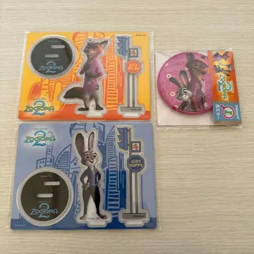 주토피아2 해피 복권 아크릴 스탠드, 캔 거울 3종 세트