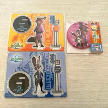 주토피아2 해피 복권 아크릴 스탠드, 캔 거울 3종 세트