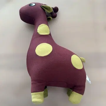 기린형 봉제 인형 보라색과 그린 컬러