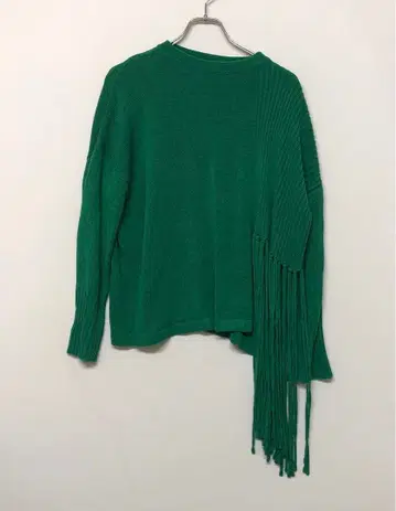 loaf LE TRICOT 구제 의류 비대칭 프린지 니트 상의