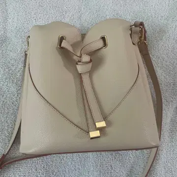 VIS 베이지 하트형 숄더백