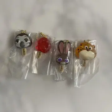 주토피아 아이스캔디 참 가챠 4개 세트