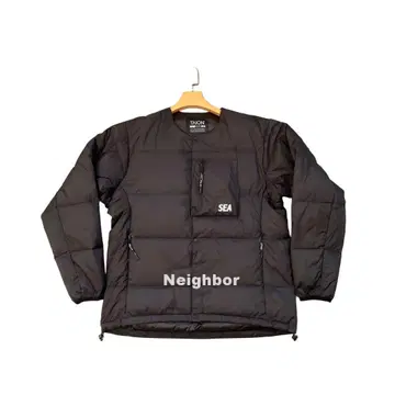 WIND AND SEA TAION 블랙 다운 자켓 L