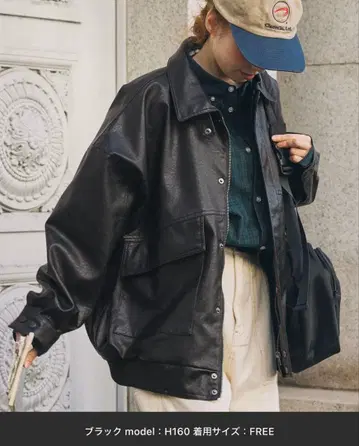 MN.L 블랙 가죽 자켓