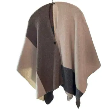 유니클로 수플레얀 컬러 블록 버튼 부착 스톨