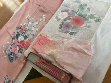 기모노 핑크 호몬기 풀세트 시치고산 오미야마이리