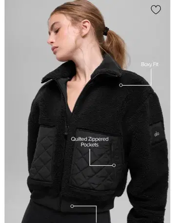 alo Sherpa Edge Bomber Black XS