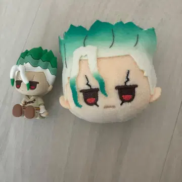 Dr.STONE 이시가미 센쿠 페이스 봉제 인형 키링 JITOT