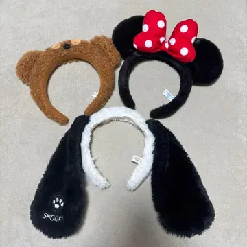 [ 3개 세트 ] 디즈니 유니버셜 머리띠 팀 미니 스누피