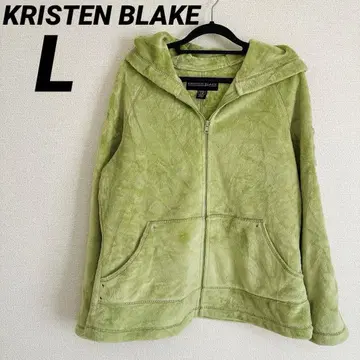 KRISTEN BLAKE 플리스 후드 부착 후드티 [ L ] 라이트 그린