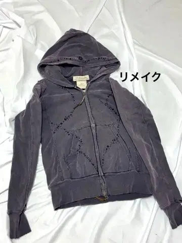 데미지, 그런지, 퇴폐적, 후드티, 여성용, 80s, 구제 의류 리메이크