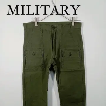 카고 팬츠 밀리터리 팬츠 올리브 그린