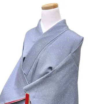 추상 무늬 탁한 블루 코몬 기모노 061t