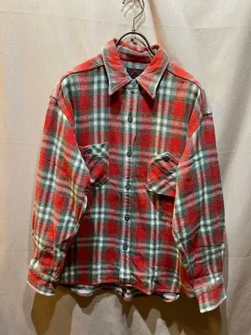 EVISU 에비수 플란넬 셔츠 야마포켓 밴드 포함 체크