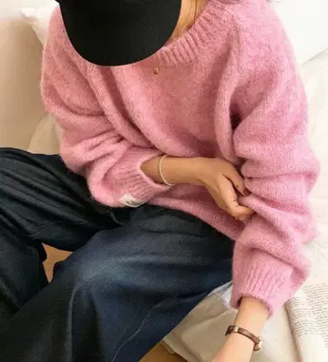 소프트 내추럴 니트 핑크