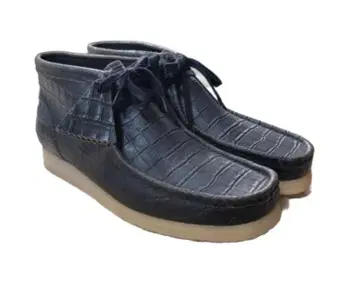 Clarks WALLABEE BOOT BLACK CROCODILE