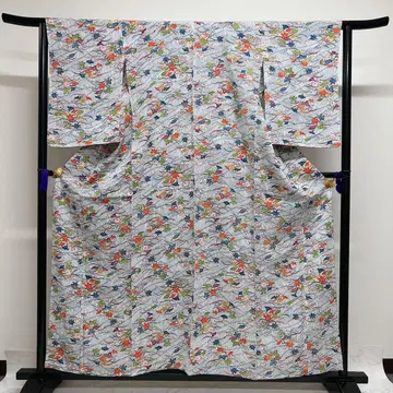 코몬 단의 형염 시바초 은행 단풍 기모노 011t