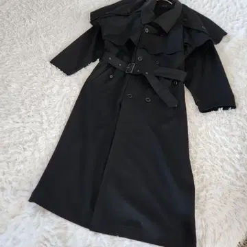 우에노야 uenoya 트렌치 코트 롱 블랙 블랙 일본제 나폴레옹