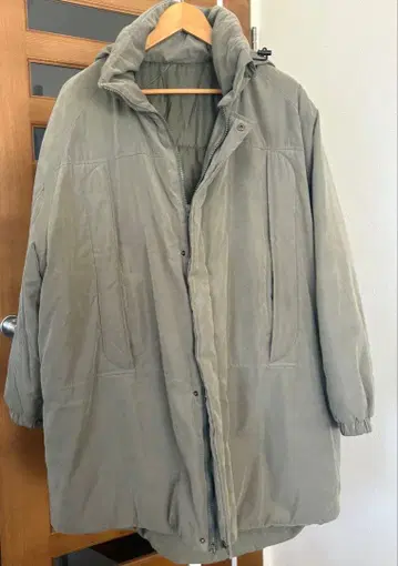 coca 충전솜 후드 부착 몬스터 파카 충전솜 자켓 카키