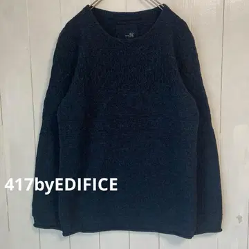 417byEDIFICE 울 100% 크루넥 스웨터 L 사이즈