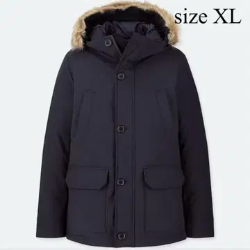 [ 미사용급 ] XL/빅 사이즈 유니클로 논퀼트 다운 자켓 네이비