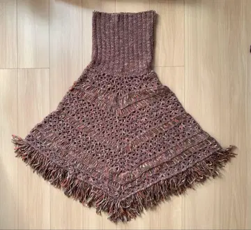 TORRAZZO DONNA 트라조돈나 프린지 장식 브라운 판초