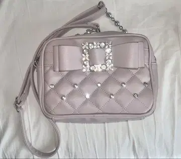 NOEMIE 아가씨 비쥬 리본 숄더백 핑크