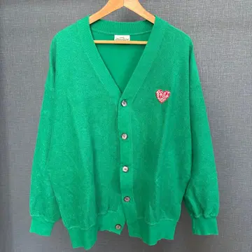 [크리스마스 컬러!] 가디건 하트 자수