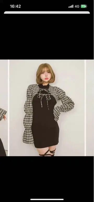 다리치 셔링 볼레로 미니 원피스 FL 택 포함 새상품