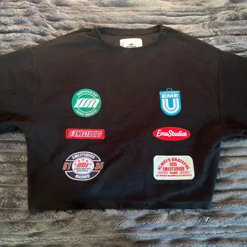 EMESTUDIOS 패치 포함 블랙 트레이닝복