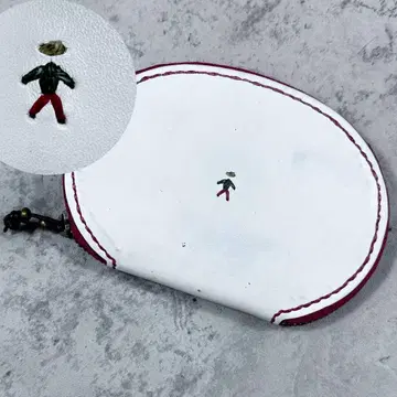 HENRY BEGUELIN 헨리베글린 코인 케이스 화이트 오미노 자수