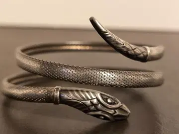 빈티지 W. Germany .835 실버 스네이크 뱀 뱅글