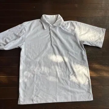 MUJI 화이트 피케 셔츠 L 사이즈 화이트