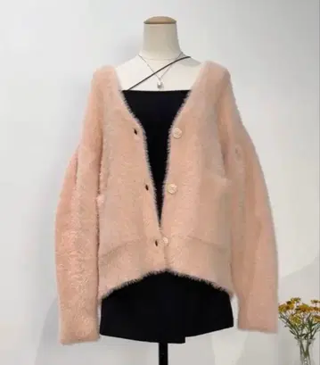 hinari 샤기 니트 가디건