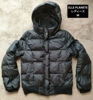 ELLE PLANETE 여성용 M 38 블랙 다운 자켓