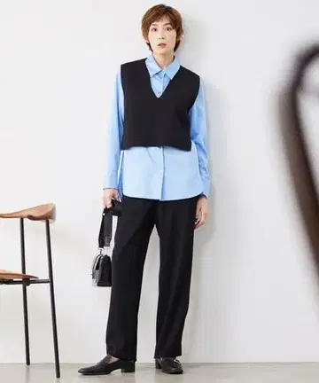 iCB/ [ 세탁 가능 ] 코튼 새틴 셔츠